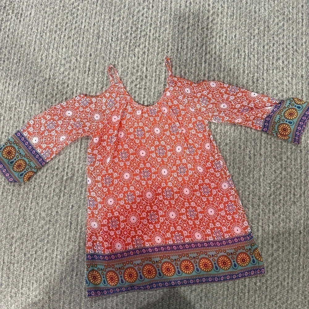 GB GIRLS Little Girls Red Dress with Open Shoulders. EUC!